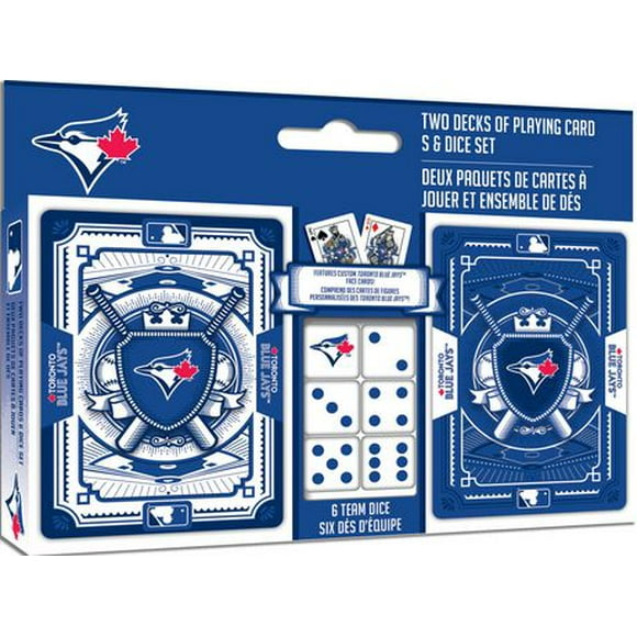 Masterpieces Puzzle Company Toronto Blue Jays Two Decks Of Playing Cards & Dice Set