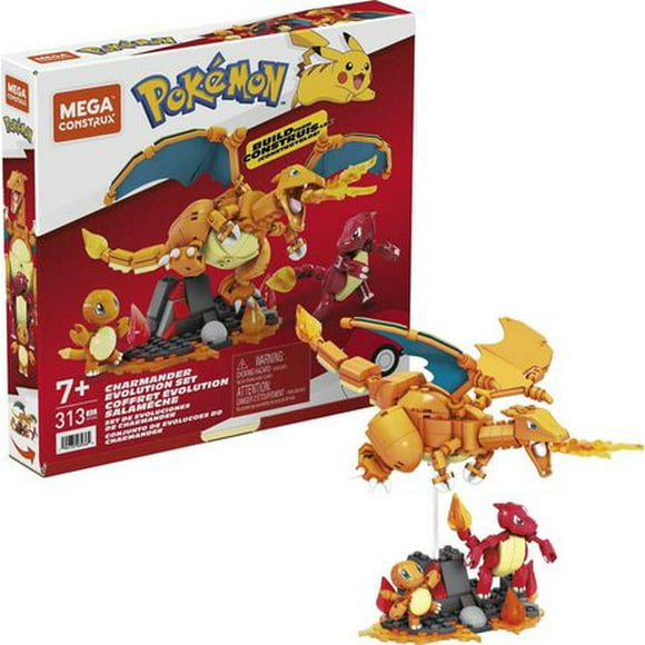 Mega Pokémon Coffret Évolution Salamèche - 300 briques et pièces
