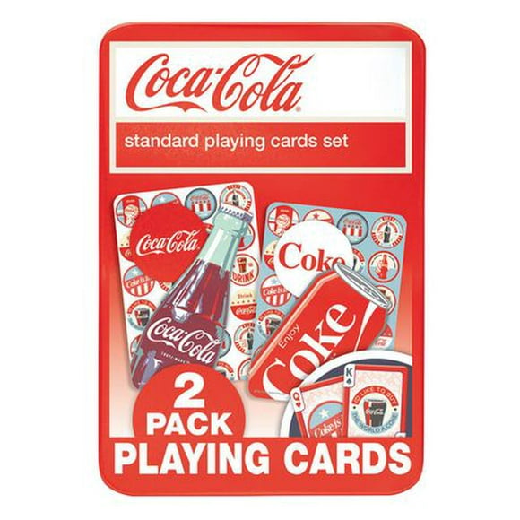 Masterpieces Puzzle Company Coca-Cola Playing Cards (2-Pack) in Collectible Tin