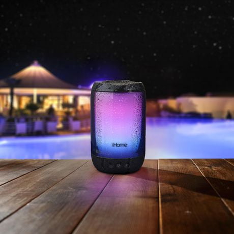 iHome PLAYGLOW+ Rechargeable Color Changing Waterproof Bluetooth Speaker with Mega Battery, IHM COLOUR CHANGING BT SPK LG
