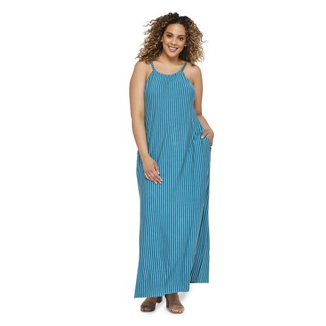 George Plus Women's Striped Maxi Dress | Walmart Canada
