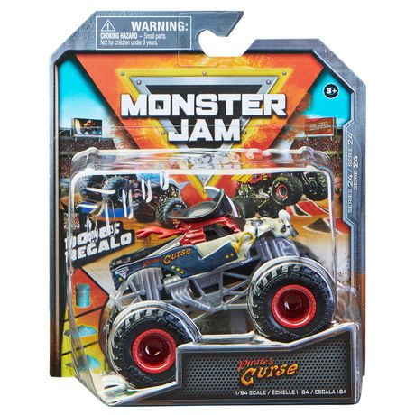 Monster Jam, Official Pirate’s Curse Monster Truck, Die-Cast Vehicle ...