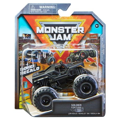 Monster Jam, Official Soldier Fortune Black Ops Monster Truck, Die-Cast ...