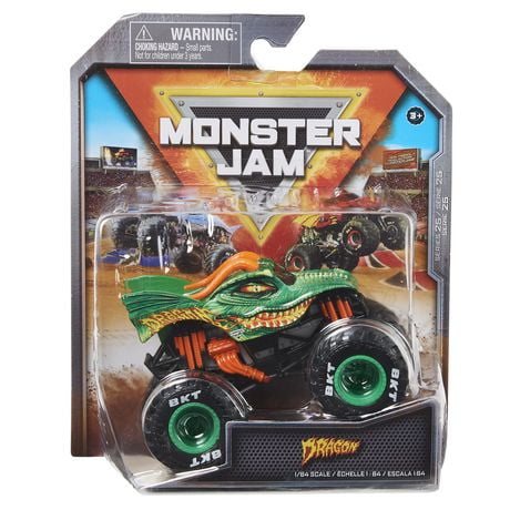 Monster Jam, Official Dragon Truck, Die-Cast Vehicle, 1:64 Scale, Kids ...