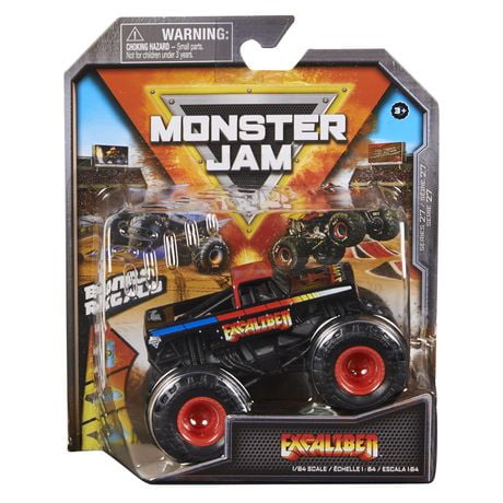 Monster Jam, Official Excaliber Truck, Die-Cast Vehicle, 1:64 Scale ...