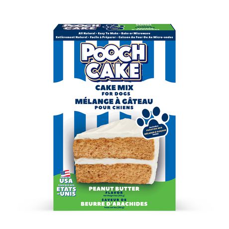 Pooch Cake mélange pour gâteau au beurre d'arachide sans blé et glaçage  pour chiens 9 onces 