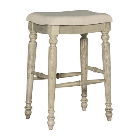 Hunter Whitewash Backless Barstool - Walmart.ca