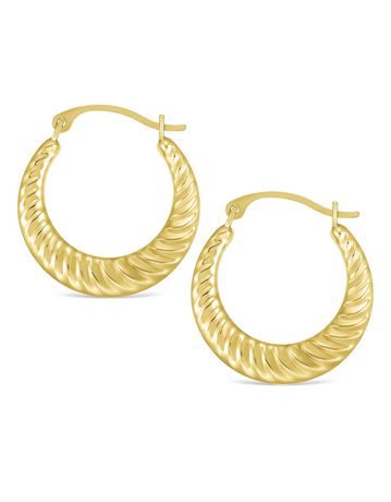 10k Gold Hoop Earrings Women's ❤️ Arracadas en oro de 10K