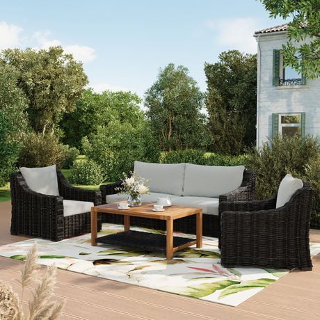 Better Homes & Gardens Bellamy 4-Piece Patio Outdoor Conversation Set