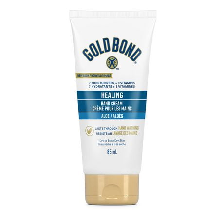 Gold Bond Healing Hand Cream, 85ml Tube, 100% Non-Greasy Cream Formulated With 7 Intensive Moisturizers and 3 Skin-Nurturing Vitamins to Hydrate and Repair Dry Hands, 85 ml