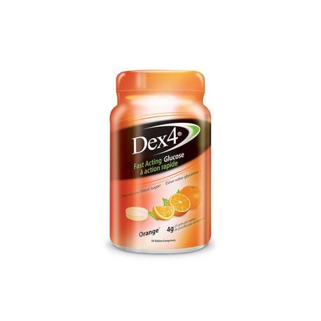 DEX4 Glucose tablets Orange, 50 Count Bottle