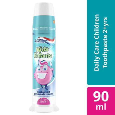 Aquafresh Kids Pump Daily Care Toothpaste, 90 mL Bubblemint