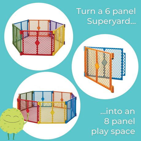 baby gate panel orange superyard colorplay extension states north walmart gates