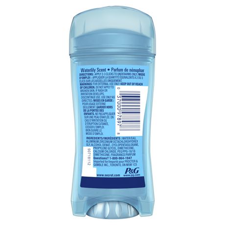 Secret Fresh Antiperspirant and Deodorant Clear Gel, Cool WaterLily ...