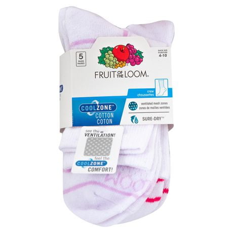 fruit of the loom womens coolzone active lightweight cotton socks
