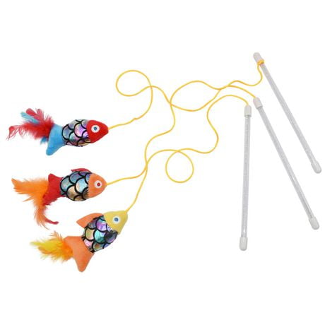Multipet Goldfish Wand Cat Toy, Wand Cat Toy