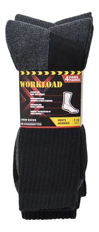 Mens Workload 4-Pack Work Socks | Walmart Canada