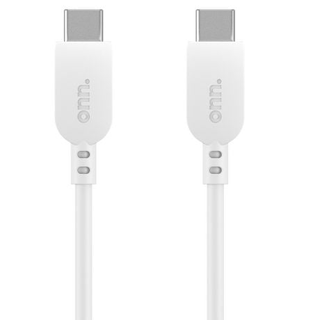 onn. 6 ft./1.8 m USB-C to USB-C Charge & Sync Cable, Transfer while Charging