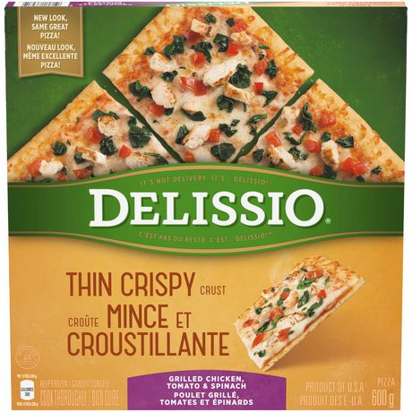 Delissio Thin Crispy Crust Grilled Chicken Tomatoes Spinach Walmart Canada