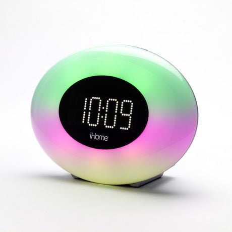 Color Changing Alarm Clock with FM Radio and USB Charging, COLOR CHANGING ALRM CLOCK