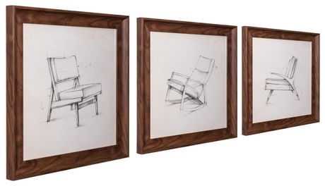Kieragrace Austin Erickson Wall Art Set Of Three Chair Sketches