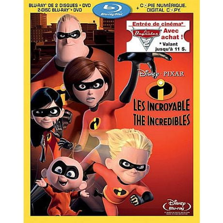 The Incredibles (3-Disc) (2-Disc Blu-ray + Standard DVD) (Bilingual ...