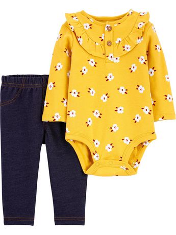 Child of Mine made by Carter's Infant Girls' Body Suit Pant Set-Floral ...