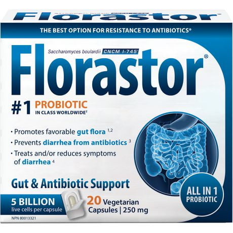 Florastor Probiotic 20 Capsules, 20 vegetarian capsules