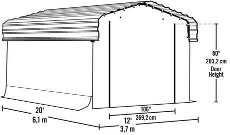 carport enclosure kit 20x20