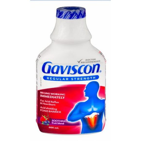 Gaviscon Regular Strength Liquid Soothing Fruit Blend, 600ML