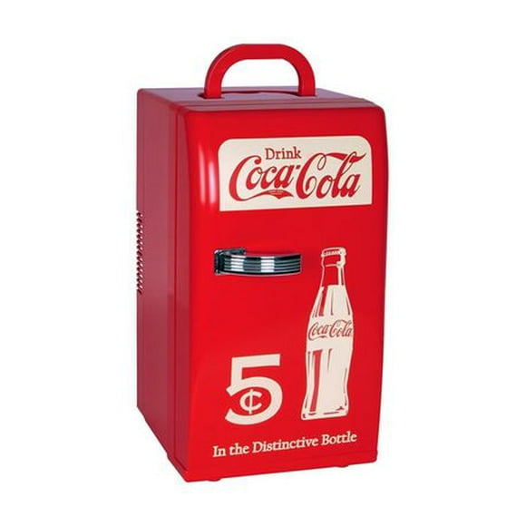 Coca-Cola Retro Style Mini Fridge 12V DC/110V AC (0.8 Cubic Foot/22 Liters)