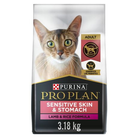 Purina Pro Plan Specialized Sensitive Skin & Stomach Lamb & Rice Formula, Dry Cat Food 3.18 kg