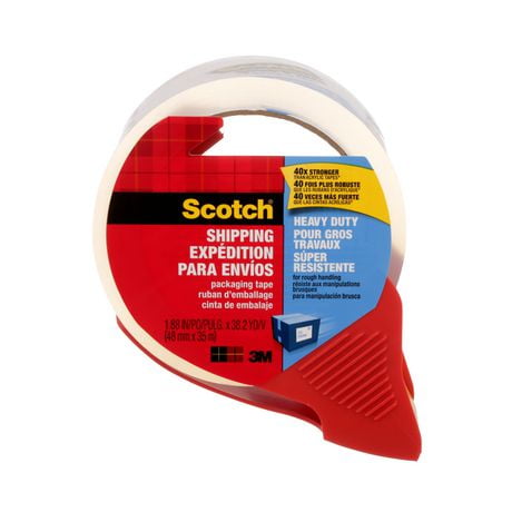 Scotch® Heavy Duty Shipping Packaging Tape 3850S-RD-ESF, 1 Roll Per Pack