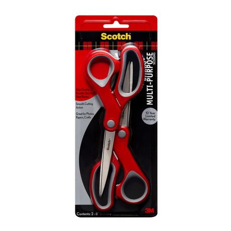 Scotch™ Multi-Purpose Scissors 1428-2-EF, 2/Pack, 8 in (203.2 mm)