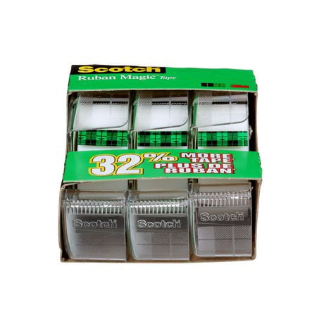 Scotch® Tape Repack for Walmart, 3-pack, 24 per case, 3 Dispensers Per Pack