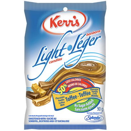 Kerr's Light Toffee - 90 G, No sugar added, low calorie candy.