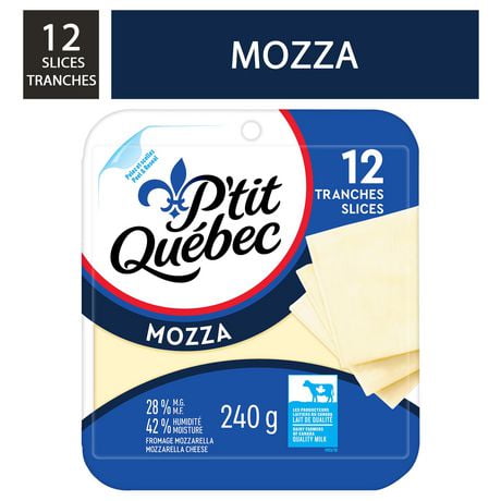 P'tit Québec Fromage en tranches mozzarella naturel 240g