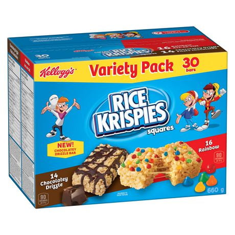 Kellogg's Rice Krispies Square Bars, Variety Pack, 30 Count, 660g ...