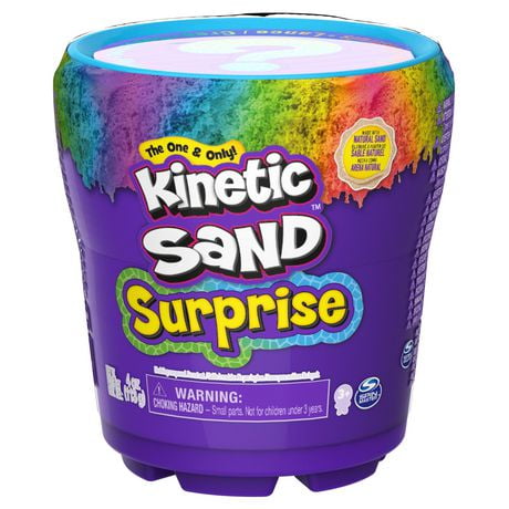 Kinetic Sand Surprise, Mini Mystery Surprise, Fabriqué avec du sable naturel, Jouez à des jouets sensoriels au sable pour les enfants de 3 ans et plus (les styles peuvent varier)