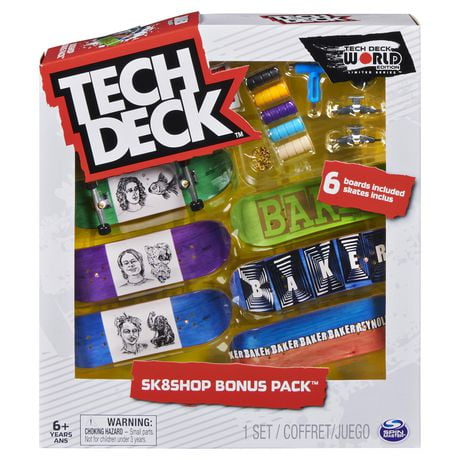 Tech Deck, Sk8shop Bonus Pack, Collectible and Customizable Fingerboards (Styles May Vary), Tech Deck - Fingerboards