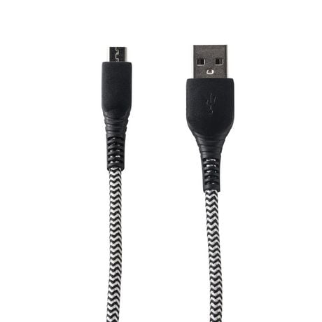 onn. 6 ft./1.8 m Micro-USB to USB Charging Cable, Transfer while Charging