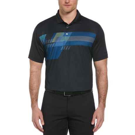 Ben Hogan Men's Modular Geometric Chest Print Golf Polo Shirt