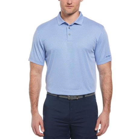 Ben Hogan Men's Birdseye Geometric Print Jacquard Golf Polo Shirt, Ben Hogan Men's Golf Polo