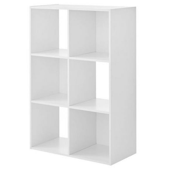 Mainstays 6-Cube Organizer, Multiple Colors, 6 storage shelves