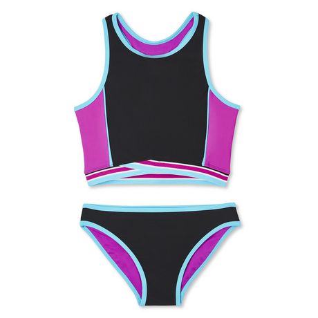 George Girls' Colour Block Tankini 2-Piece Swimsuit | Walmart Canada
