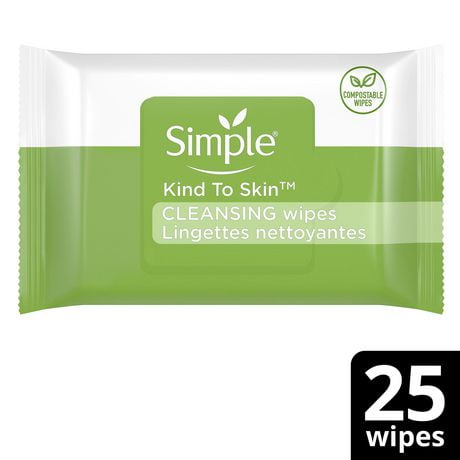 Simple Cleansing Facial Wipes, 25 Face Wipes