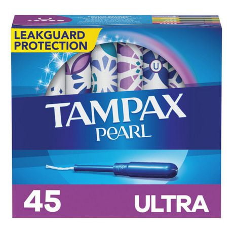 Tampons Tampax Pearl avec tresse anti-fuites LeakGuard, degré d’absorption ultra, non parfumés
