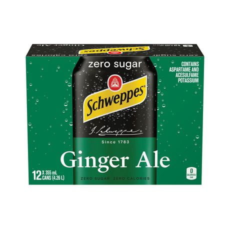 Schweppes Ginger Ale Zero Sugar, 12 x 355 mL cans | Walmart Canada