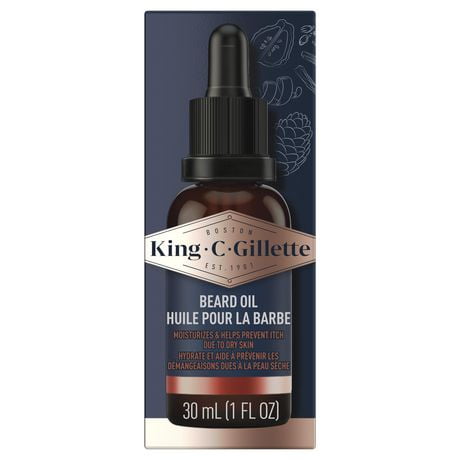 King C. Gillette Beard Oil with argan oil for a smooth, soft beard, 30ML