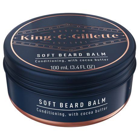 King C. Gillette Men’s Soft Beard Balm, Deep Conditioning with Cocoa Butter, Argan Oil and Shea Butter, 100 mL